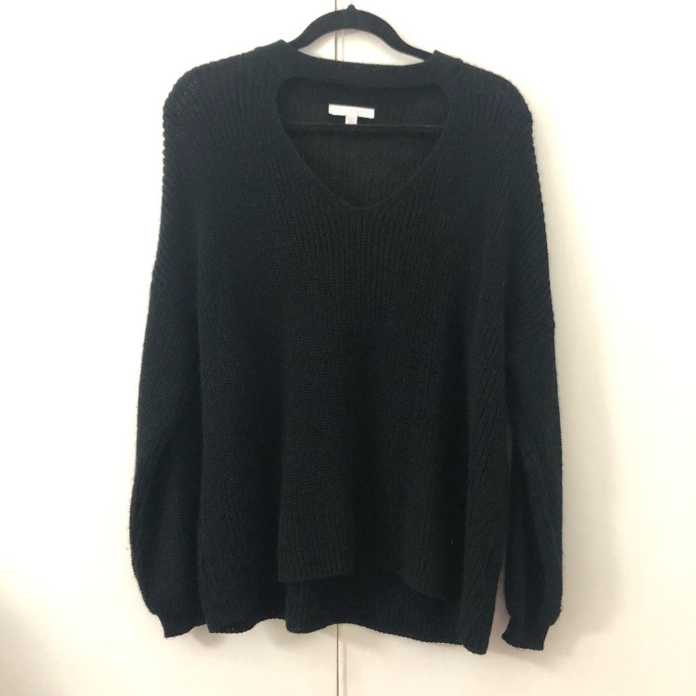 Cutout black sweater